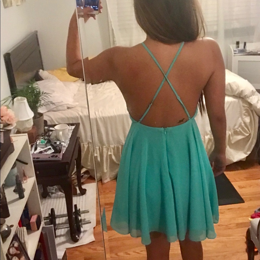 turquoise dress